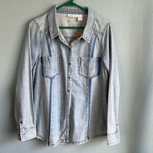 DKNY Destructed Denim Shirt